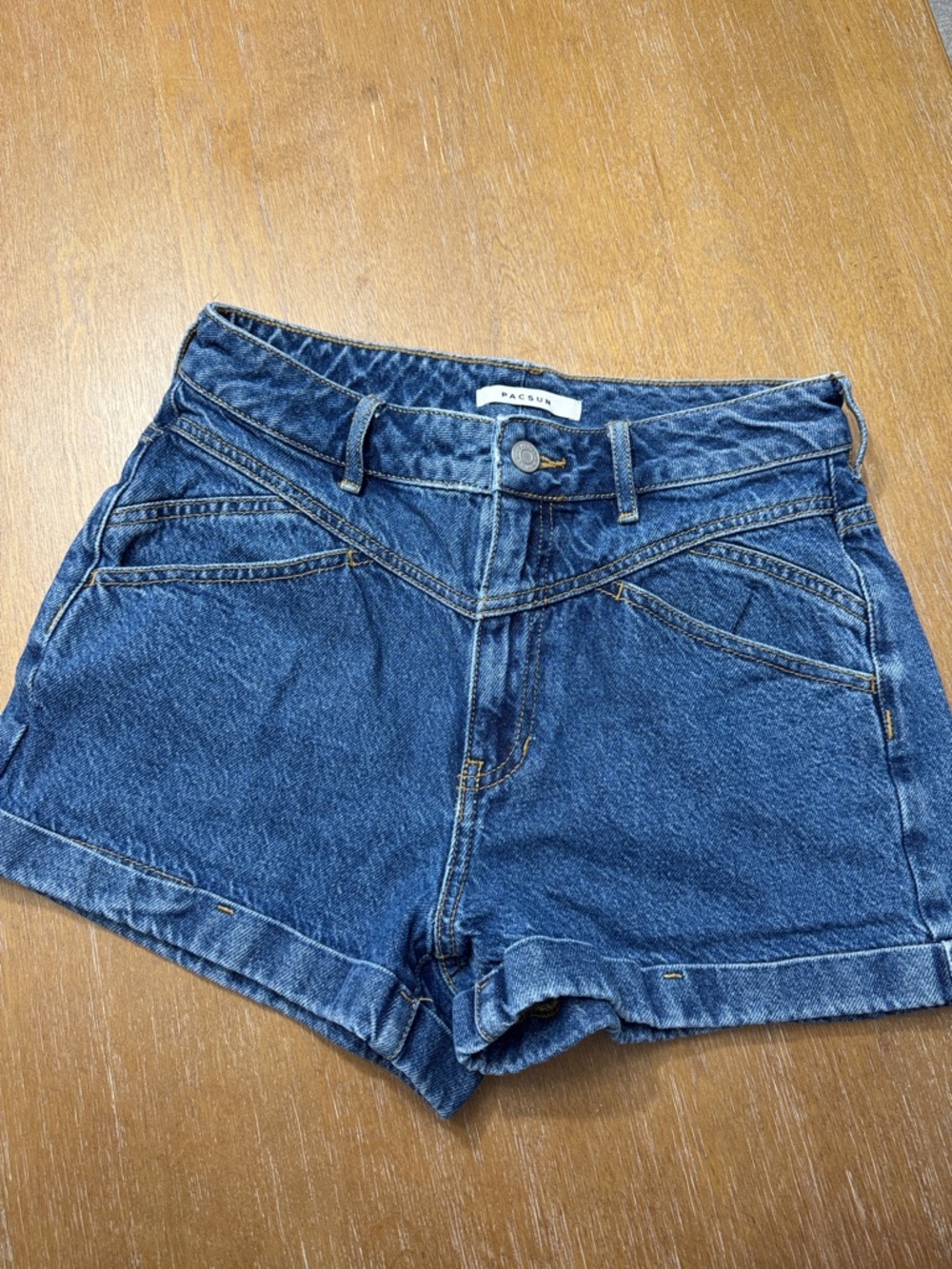 PacSun High-Waist Indigo Denim Shorts